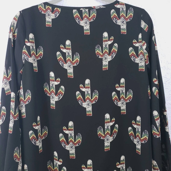 PEACH LOVE CALIFORNIA Cactus Western Print Dress - Picture 8 of 9